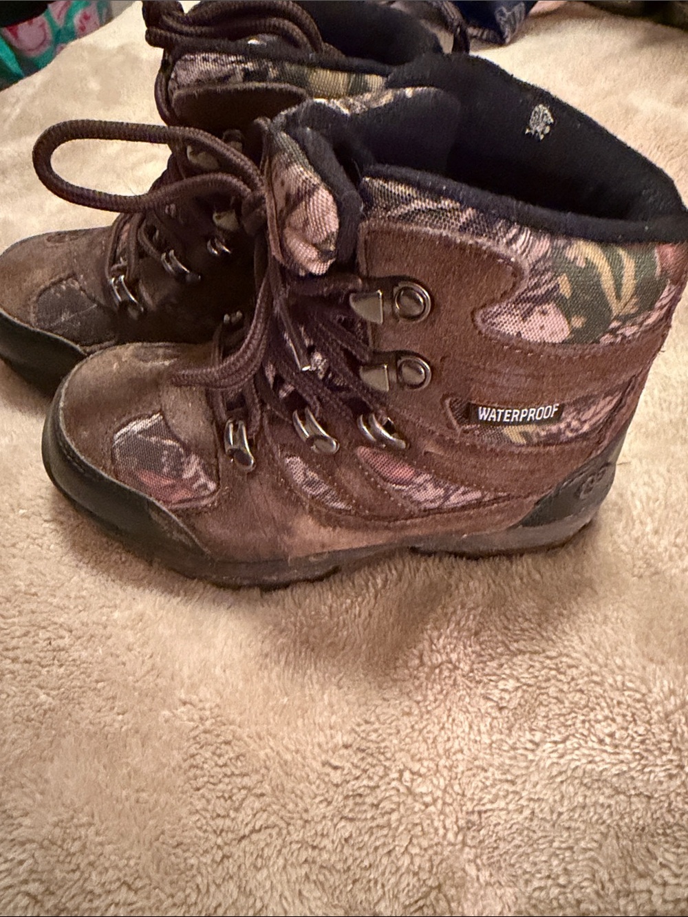 Northside Brown Camo Waterproof Kids Lace-Up Boots